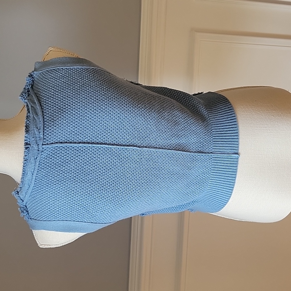 Free People Denson Cable Knit Vest Winding River Blue Size M - Picture 6 of 11